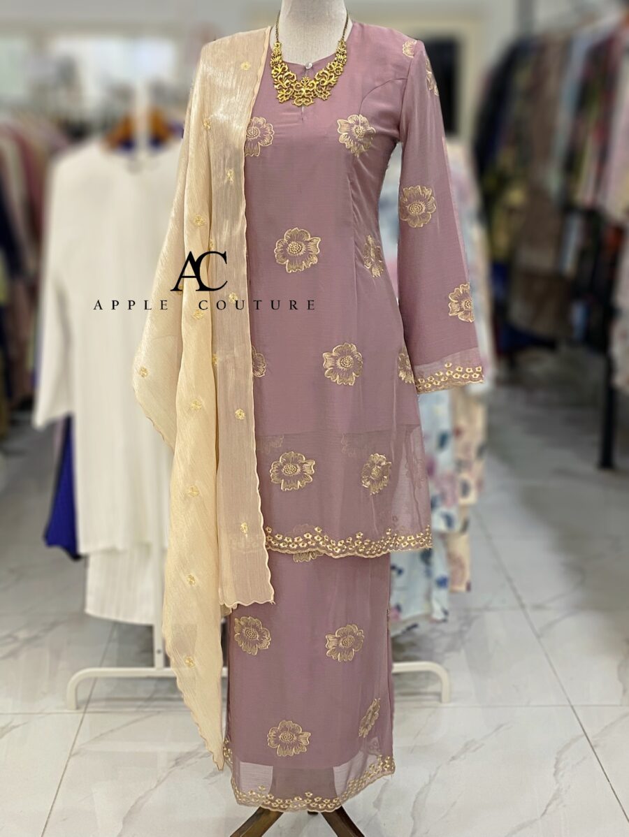 CAMELIA KURUNG SOFT ORGANZA PURPLE YAM