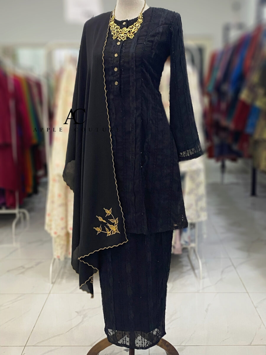 ADINDA KURUNG CHIFFON SULAM 2.0 BLACK