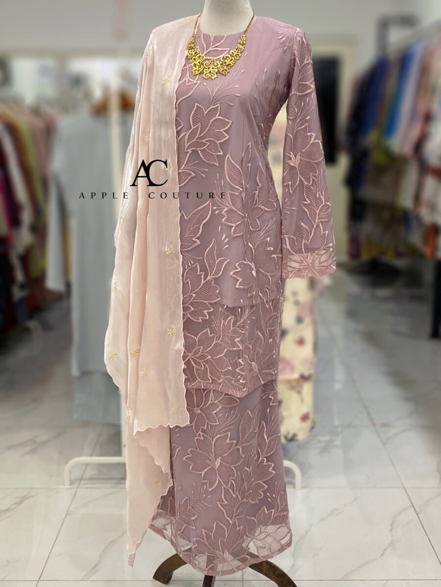 BAINON KURUNG LACE PREMIUM  DUSTY PURPLE