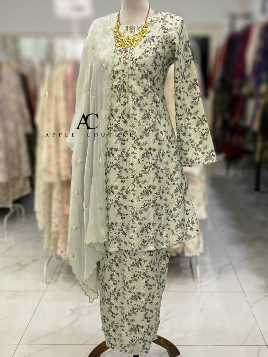 ADINDA KURUNG COTTON LIGHT SAGE SULAM 2.0