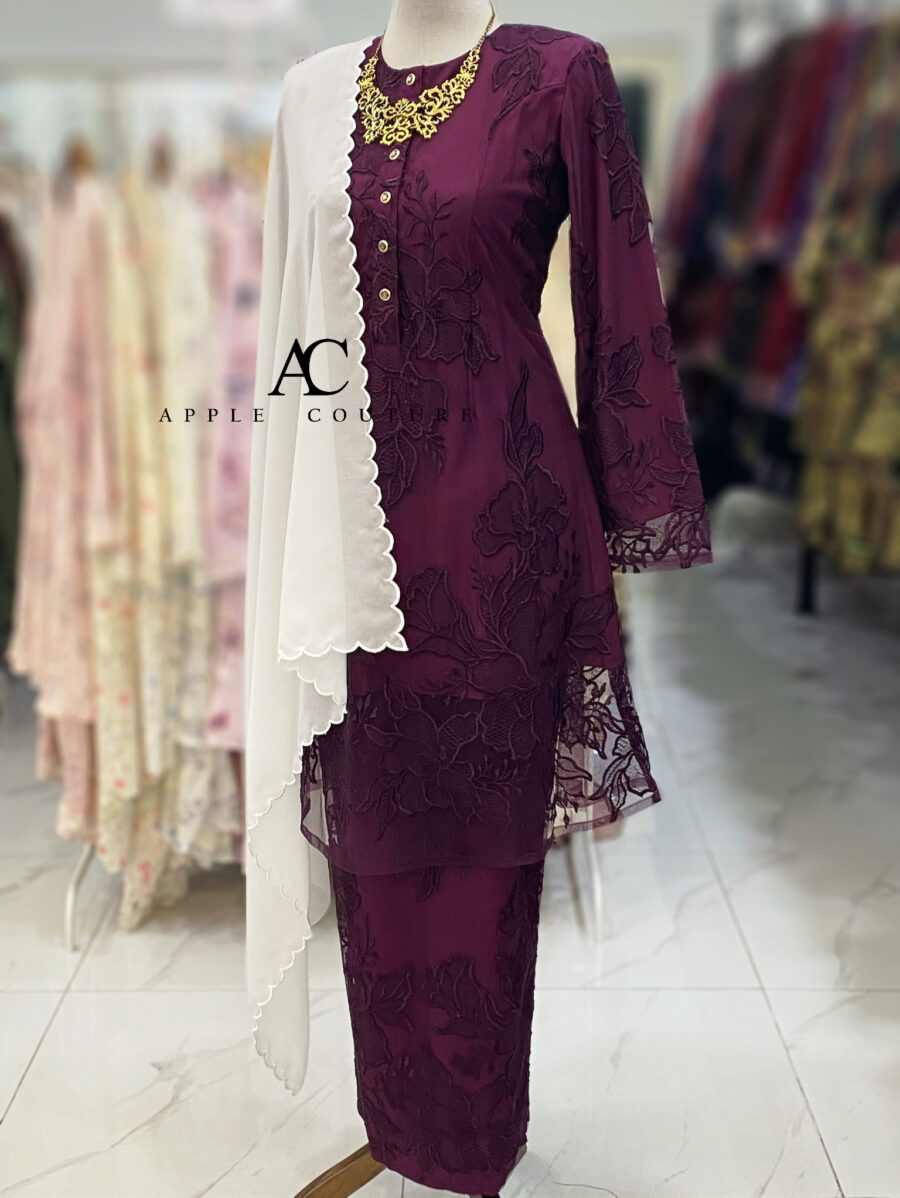 ADINDA KURUNG PREMIUM EMBROIDERY 2.0 MULLBERRY