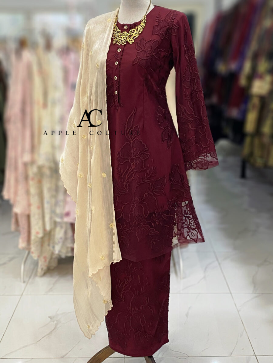 ADINDA KURUNG PREMIUM EMBROIDERY 2.0 MAROON