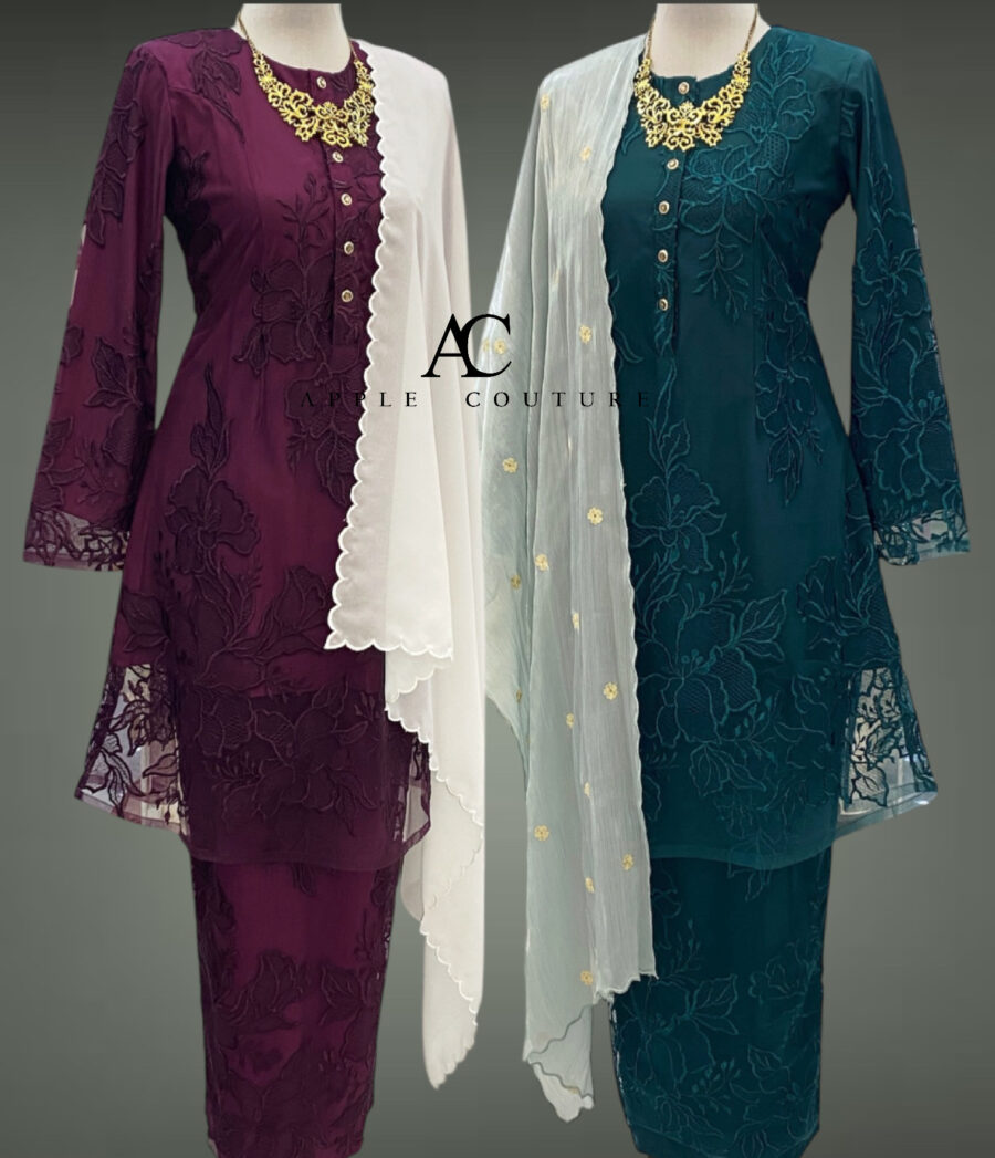 ADINDA KURUNG PREMIUM EMBROIDERY 2.0 MAROON - Image 4