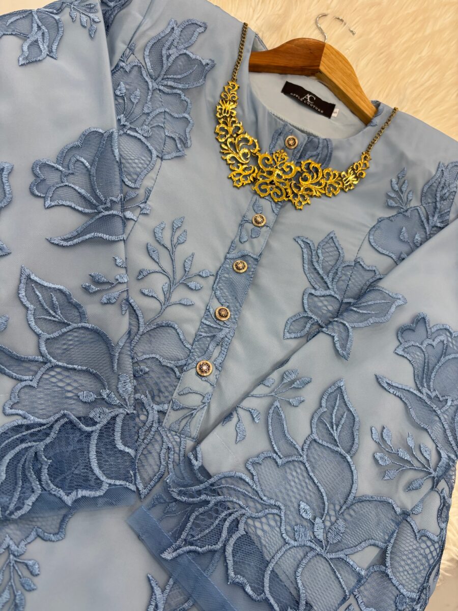 ADINDA KURUNG PREMIUM EMBROIDERY SEABLUE 2.0 - Image 2