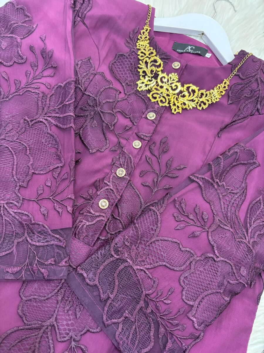 ADINDA KURUNG PREMIUM EMBROIDERY 2.0 MULLBERRY - Image 2