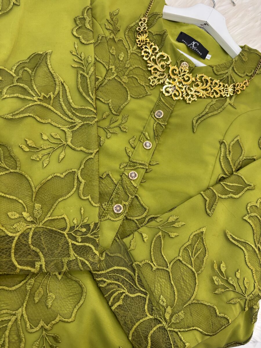 ADINDA KURUNG PREMIUM EMBROIDERY LIGHT OLIVE 2.0 - Image 2