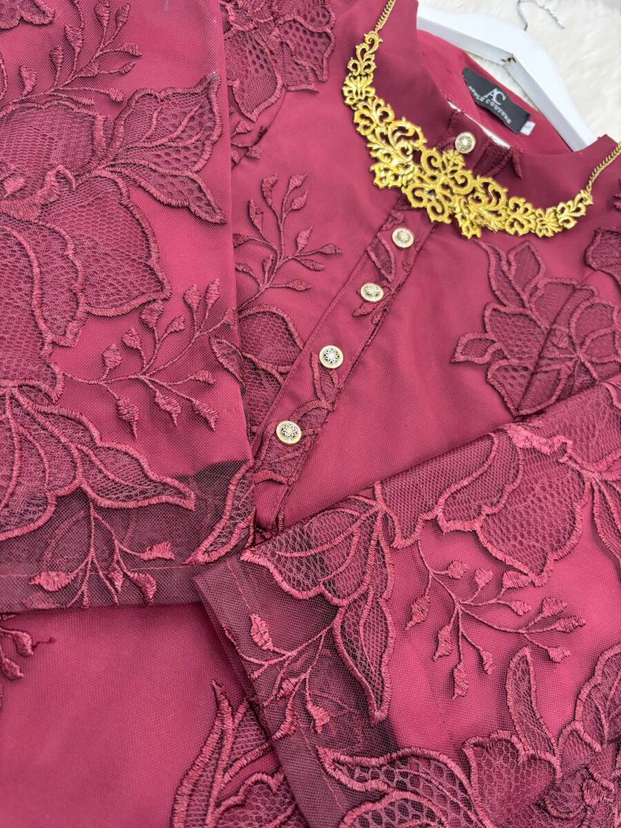 ADINDA KURUNG PREMIUM EMBROIDERY 2.0 MAROON - Image 2