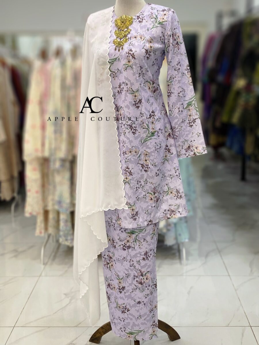 CAMELIA KURUNG MODEN CHIFFON JAQUARD SOFT PURPLE