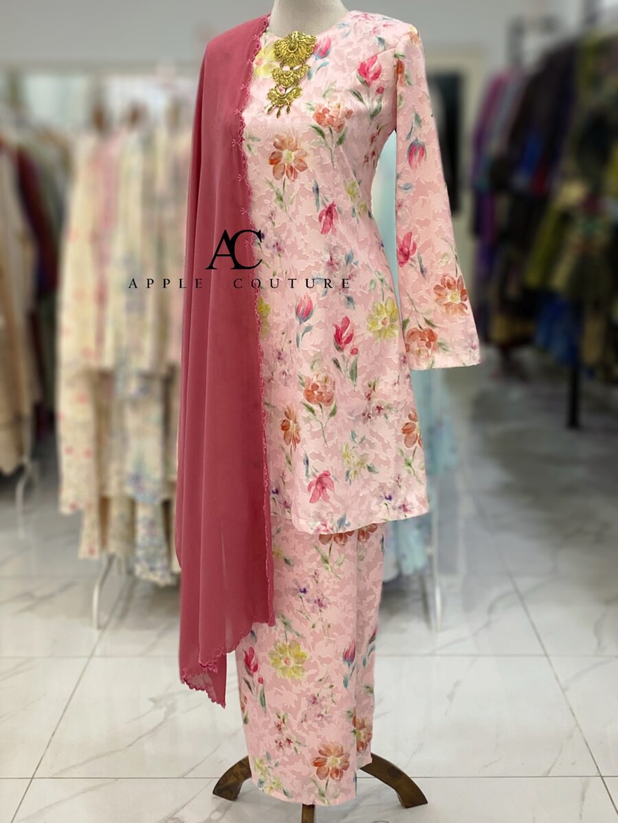 CAMELIA KURUNG MODEN CHIFFON JAQUARD PINK