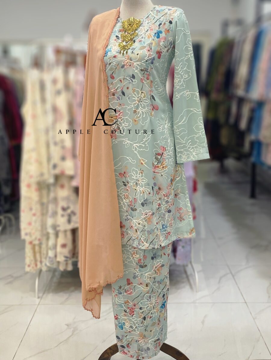 CAMELIA KURUNG PREMIUM CHIFFON SULAM MINT