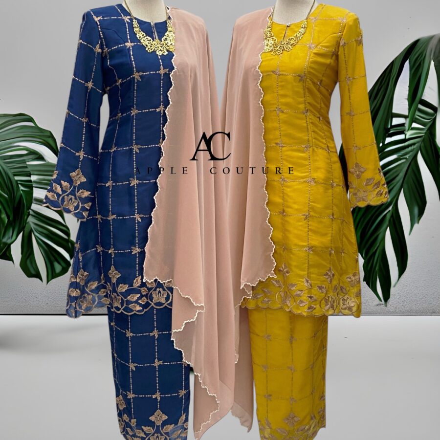 CAMELIA KURUNG PREMIUM ORGANZA YELLOW GOLD - Image 2