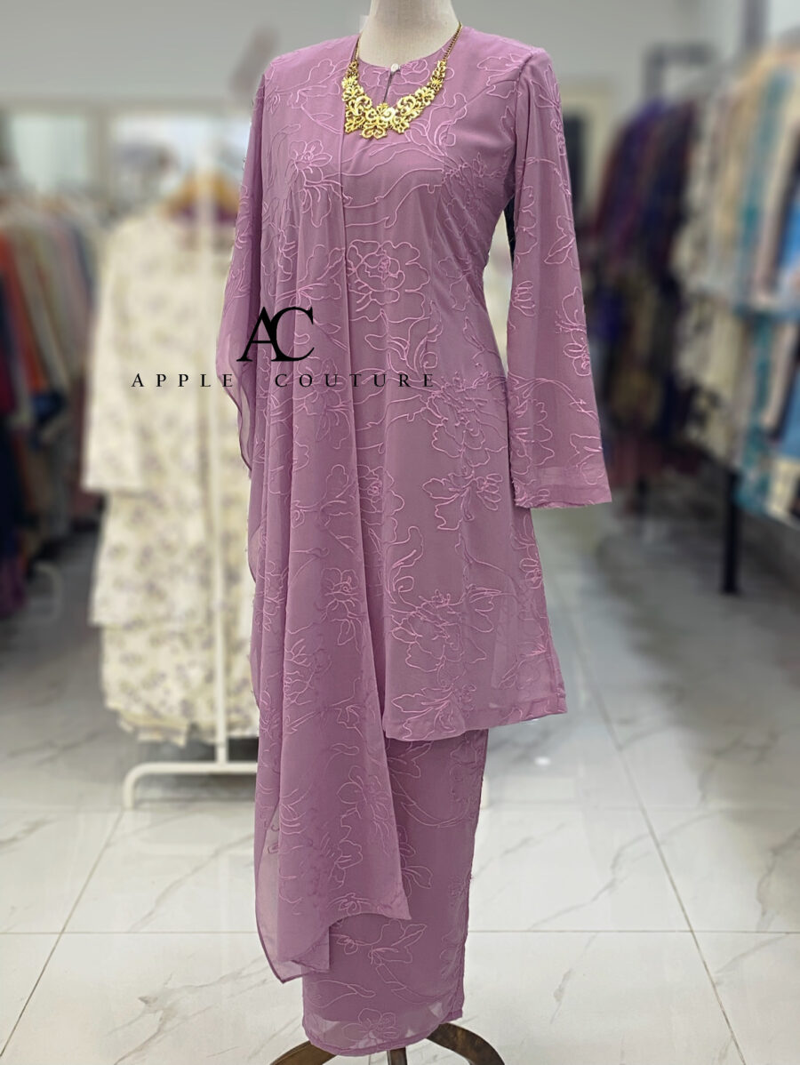 CAMELIA KURUNG PREMIUM CHIFFON SULAM DUSTY PLUM