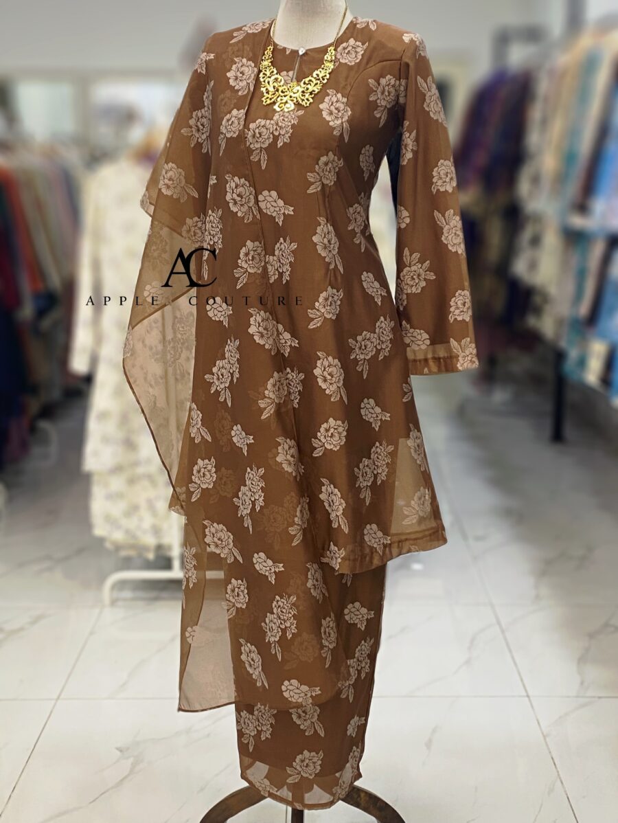 CAMELIA KURUNG PREMIUM ORGANZA RICH BROWN