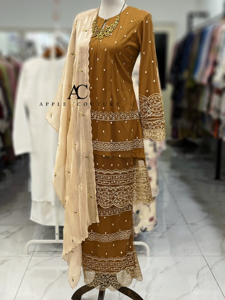 CAMELIA KURUNG PREMIUM LACE CARAMEL