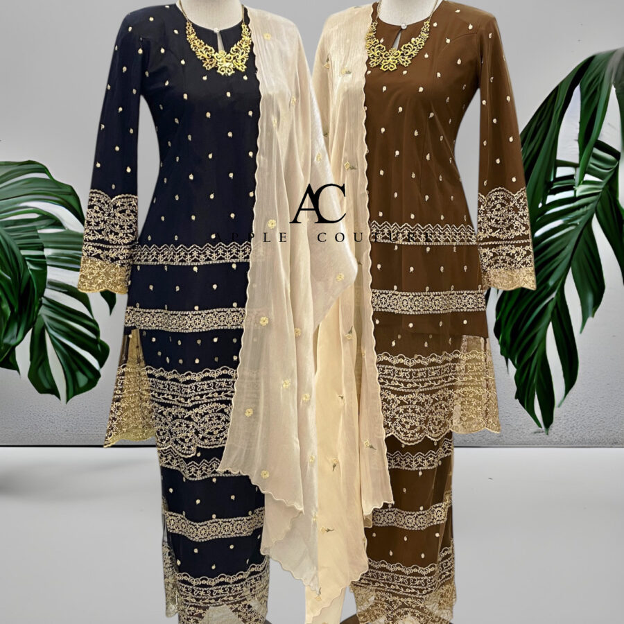 CAMELIA KURUNG PREMIUM LACE CARAMEL - Image 3