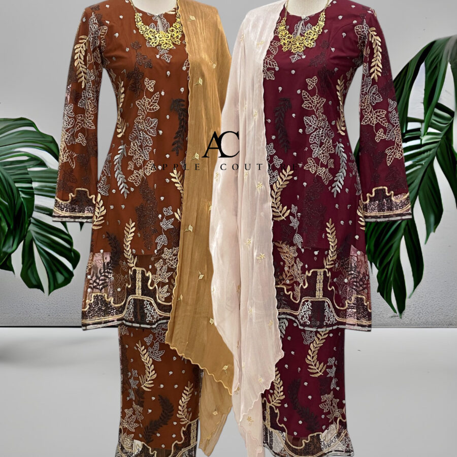 CAMELIA KURUNG PREMIUM LACE BROWN - Image 3