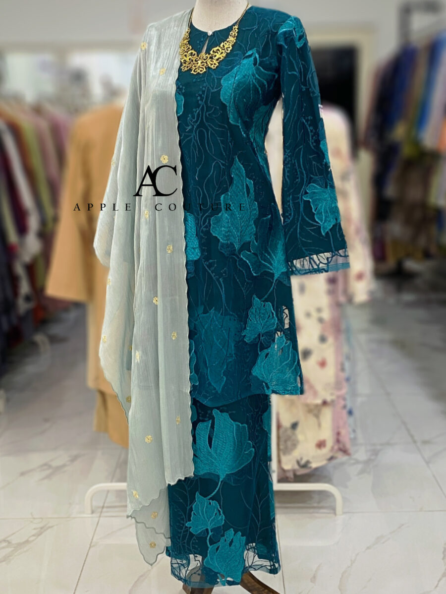 CAMELIA KURUNG PREMIUM FULL LACE DARK TURQUOISE