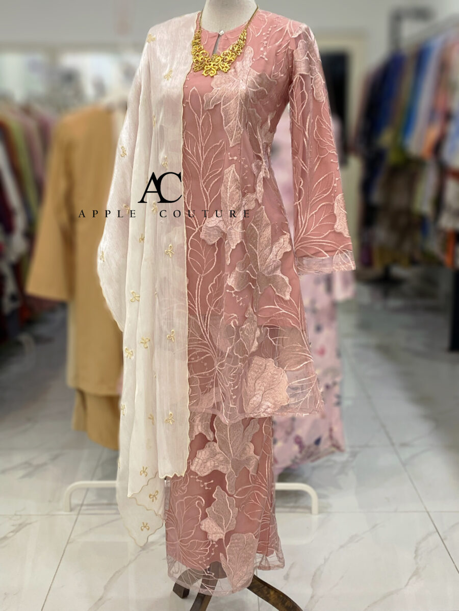 CAMELIA KURUNG PREMIUM FULL LACE DUSTY ROSE