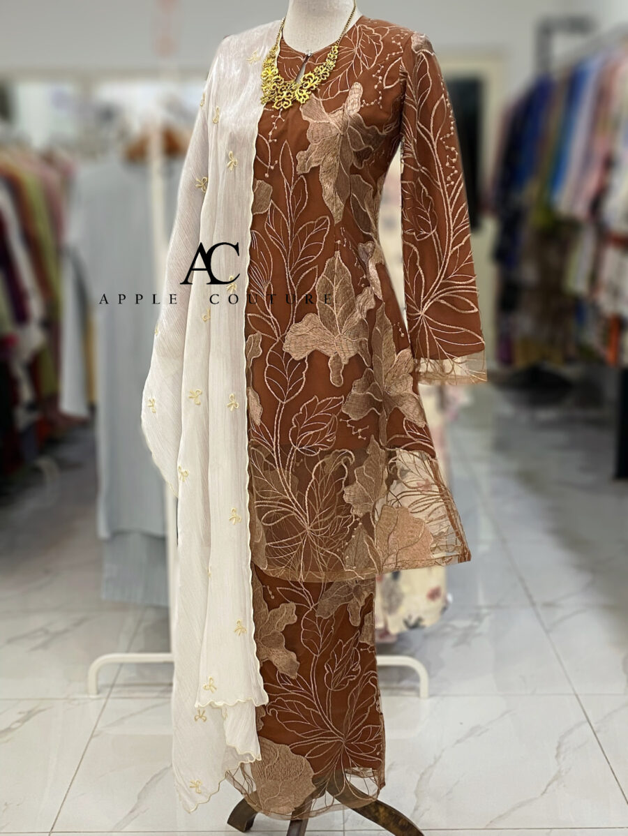 CAMELIA KURUNG PREMIUM FULL LACE RICH BROWN