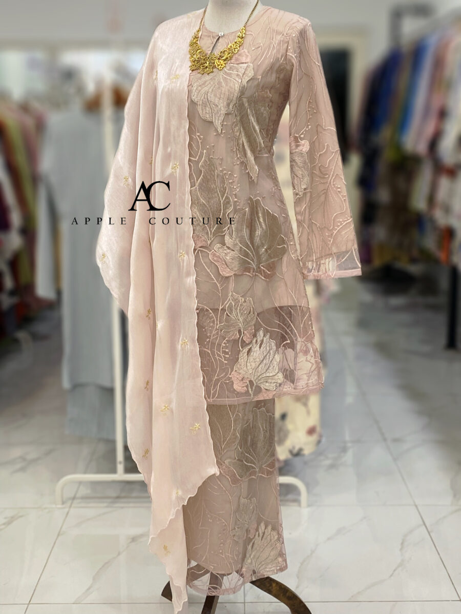 CAMELIA KURUNG PREMIUM FULL LACE NUDE PINK