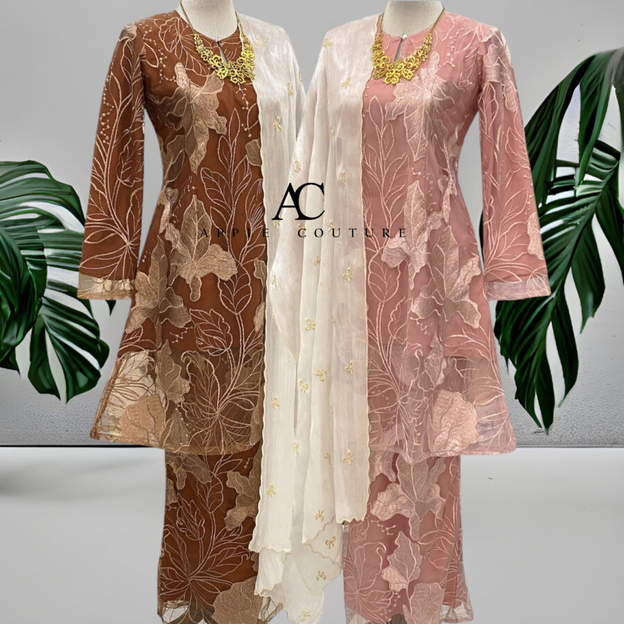 CAMELIA KURUNG PREMIUM FULL LACE BURGUNDY - Image 3