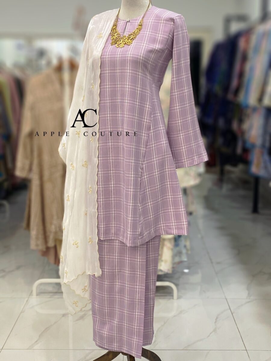 MELOR KURUNG RIAU COTTON LILAC