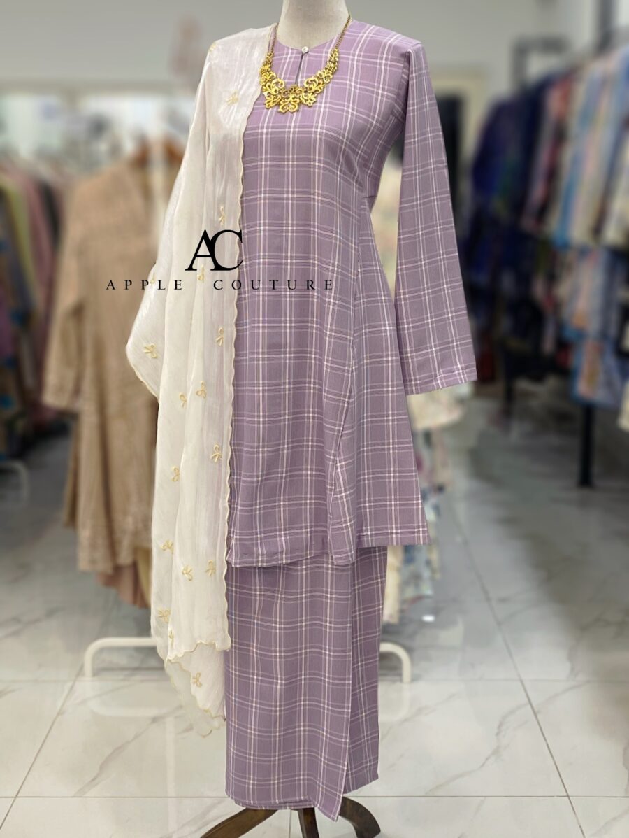 MELOR KURUNG RIAU COTTON LAVENDER