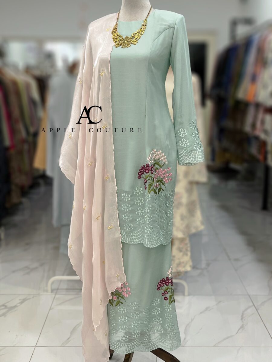 BAINON KURUNG PREMIUM ORGANZA MINT