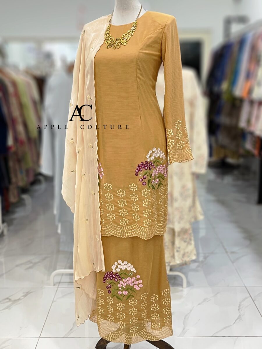 BAINON KURUNG PREMIUM ORGANZA NUDE BROWN