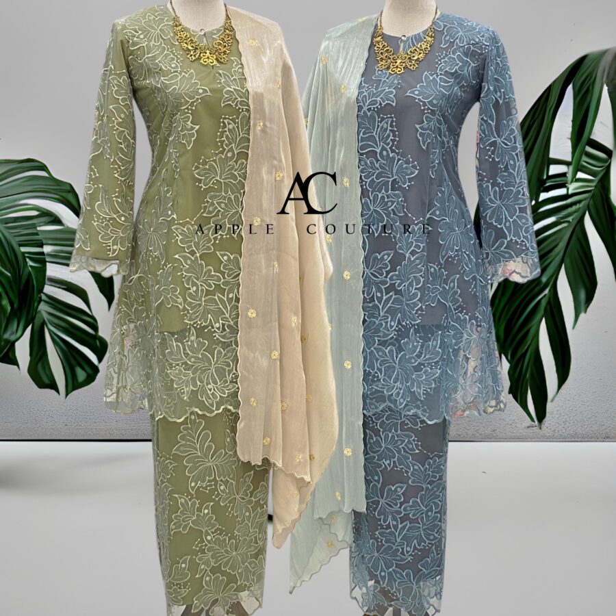 CAMELIA KURUNG PREMIUM FULL LACE SAGE GREEN - Image 3